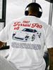 Camiseta Estampada Gráfica de Superdeportivos Porsche y Ferrari para Hombre Mujer Street Oversize Y2k Manga Corta Ropa Masculina Femenina de Alta Calidad
