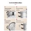 ASD 28CM Multi-Function Stainless Steel Steamer