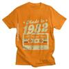 Mens Graphic Print Cotton T-Shirt 1982 Born Streetwear Tee Casual Short Sleeve