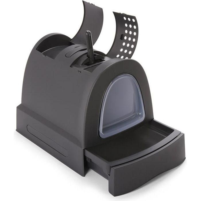 Maison De Toilette - Imac - ZUMA - Noir - Bac À Litière - Avec Tiroir - Pour Chats