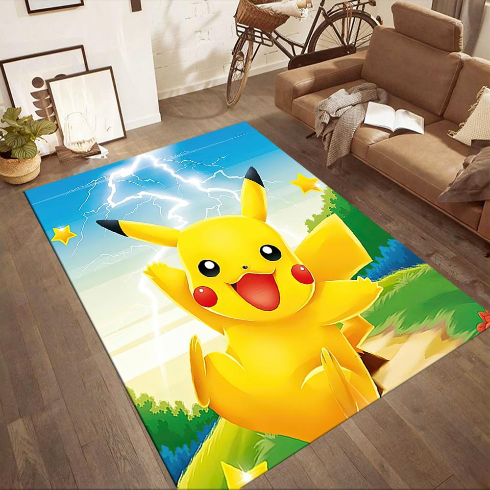 Pikachu Minimalist Artwork Square rugs are a great choice for living rooms, bedrooms, home décor, and as gifts.