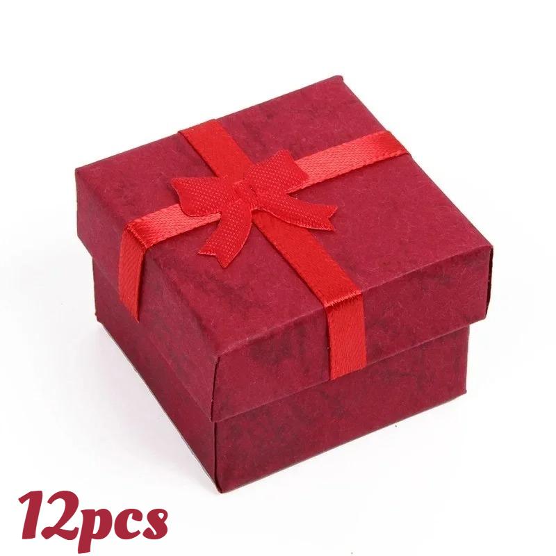 6/12pcs Small Gift Box for Jewelry, Compact 4x4x3cm Display Case for Earrings Rings, Multi-Color Presentation & Storage Box