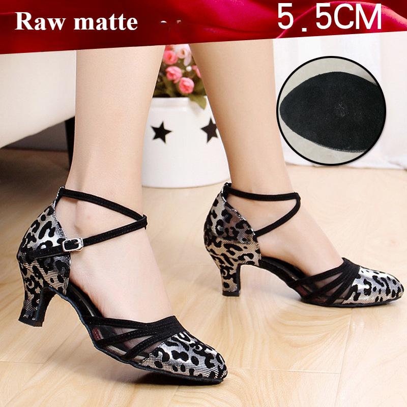Women's Latin Dance Shoes Closed Toe Shoes Ballroom Outdoor Dance Shoes Low Heeled