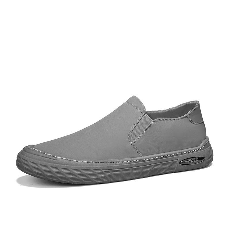 

2024 new old Beijing cloth shoes men s tide spring and summer breathable driving ice silk thin canvas one-pedal men s shoes 44 сірий колір