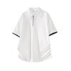 Men Contrast Trim Collar Polo Shirt Short Sleeve Loose Casual Basic Business Daily Office Summer Top