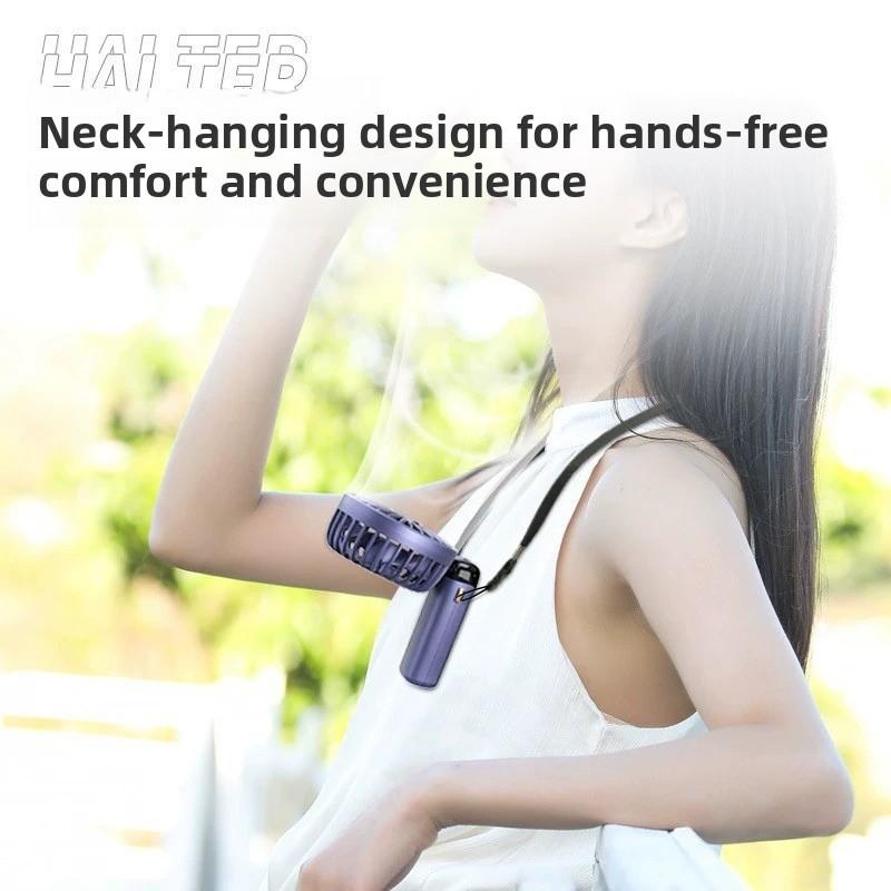 Mini ventilador de mano portátil USB plegable con pantalla digital y aroma para escritorio