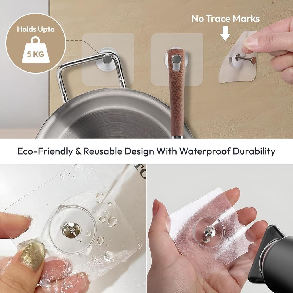 Bilderrahmenhaken für die Wand ohne Bohren, 10er-Pack selbstklebende Haken für die Wand, hochbelastbar, stark, nagelfrei zum Aufhängen