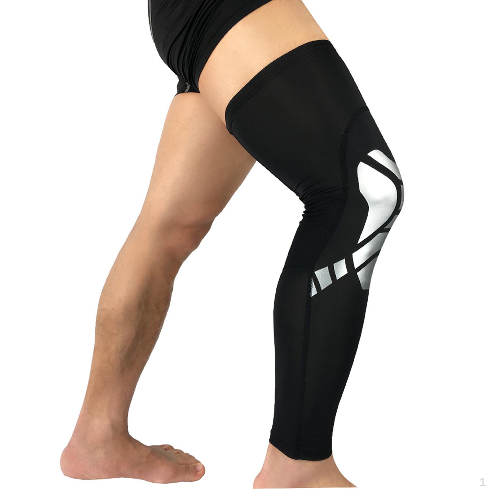 

1x Knee Pad Support for Sports Joint Pains From Black and Sliver XL