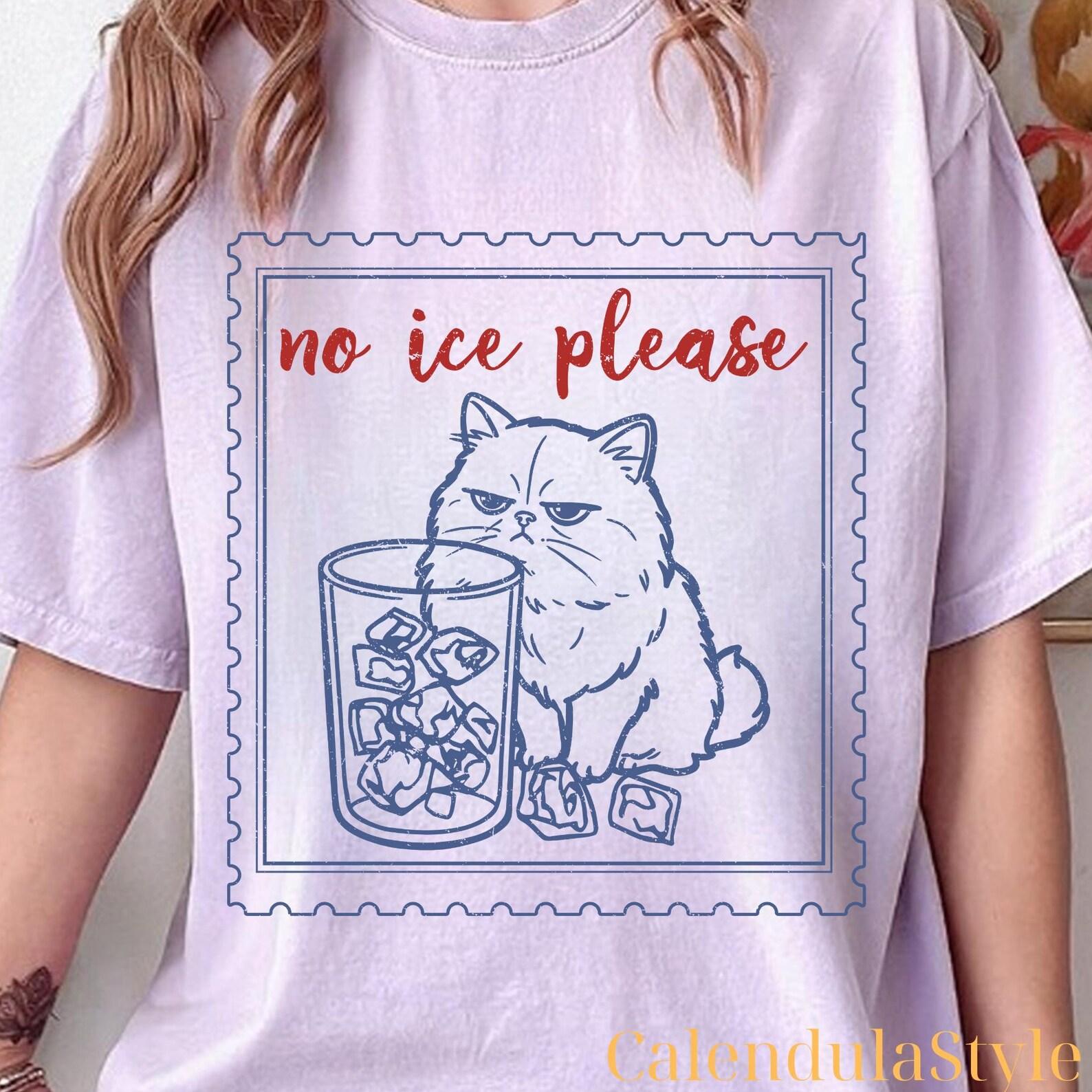 No Ice Shirt With Cat Stamp Shirt, Abolish ICE TShirt, Anti ICE Political Shirt, Keep Ice Out, Ice Melting Shirt, Human Rights Equality Tee XL