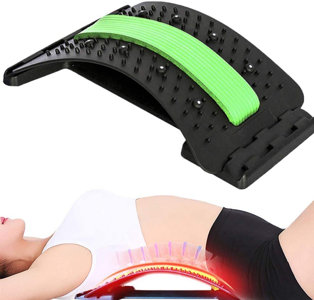 Magnetic Therapy Back Stretcher Lumbar Massager Pain Relief Device Indoor Fitness Equipment Lumbar Traction For Pain Relief