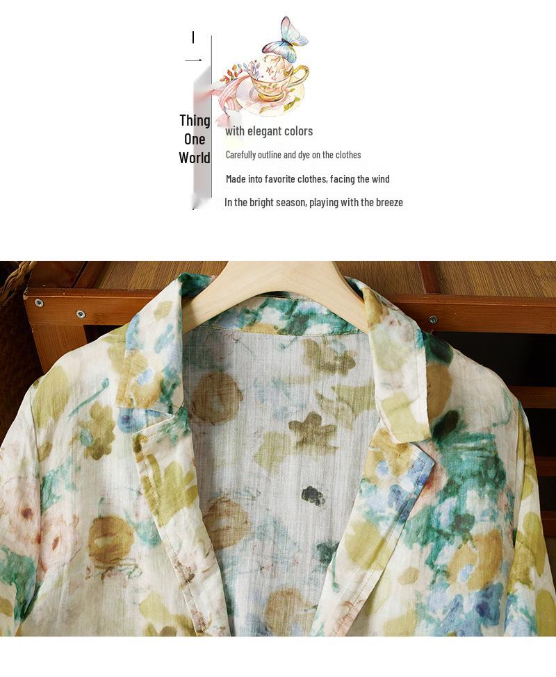 Artistic Double Pocket Lapel Short Suit Jacket - Lightweight Summer Sun Protection Cardigan Top