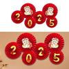 Bright 2025 New Year Paper Fan Flowers Accessory For Festival Home Decoration