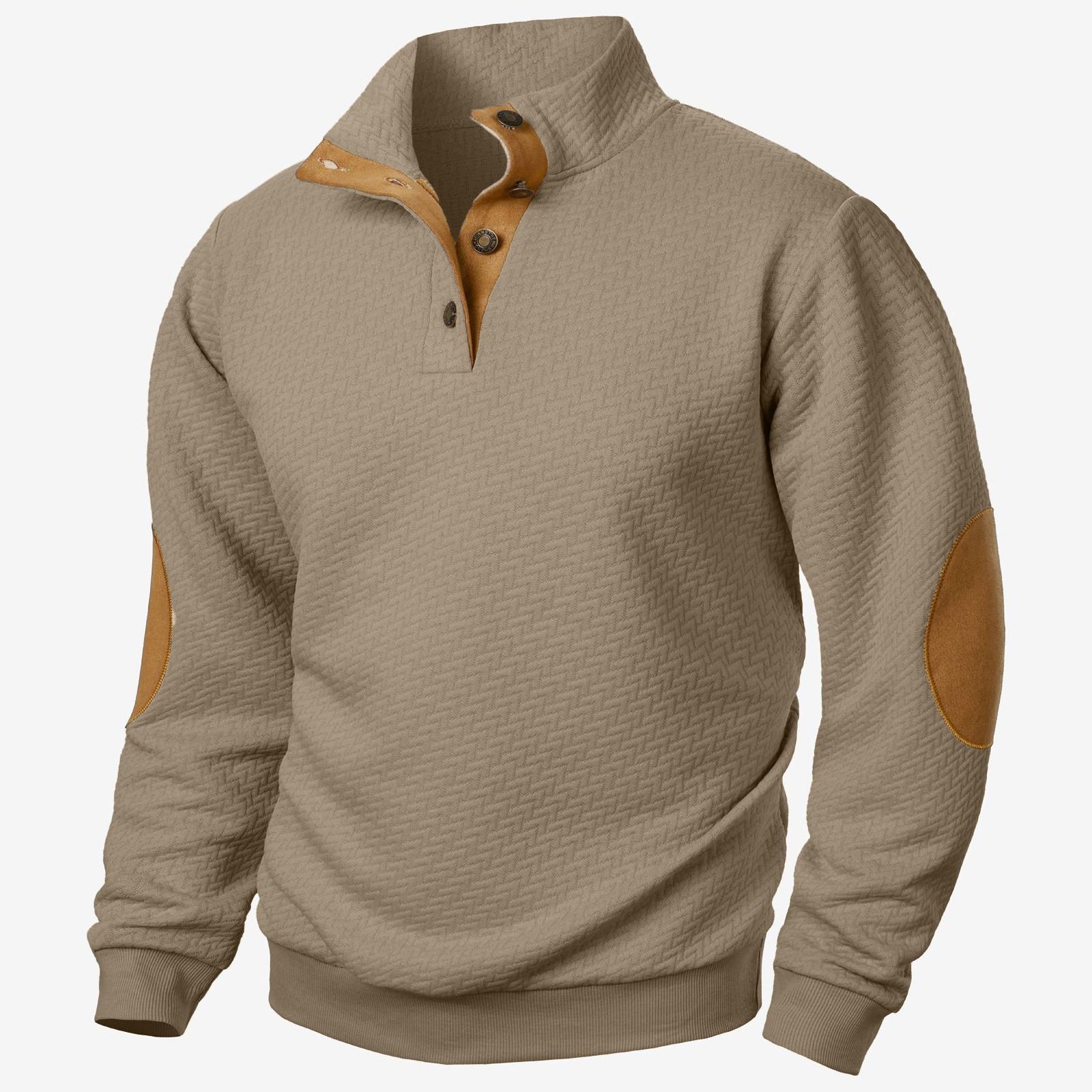 

Мужская толстовка с воротником-стойкой на открытом воздухе, повседневные свитера, топы M хаки