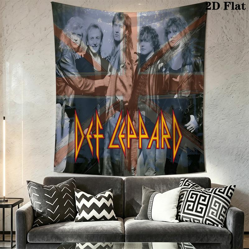 Def Leppard Night Rock Anthems Tapestry Background Cloth Fashion Print Christmas Gift Home Decor Background Cloth