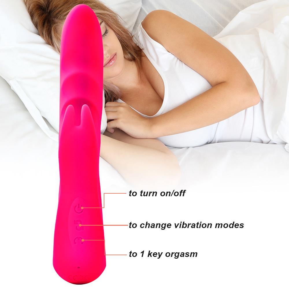 Powerful G-Spot Rabbit Vibrator for Women Beginner Nipple Clitoris Stimulation Female Orgasm Finger Shaped Sex Toys