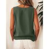 Dames mouwloos knoophemd, zijkant, enkelzijdig gesloten, los vest, bohemien stijl, casual top