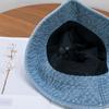 Denim bucket hat ladies trend retro wash basin hat men's summer outdoor sun protection hat