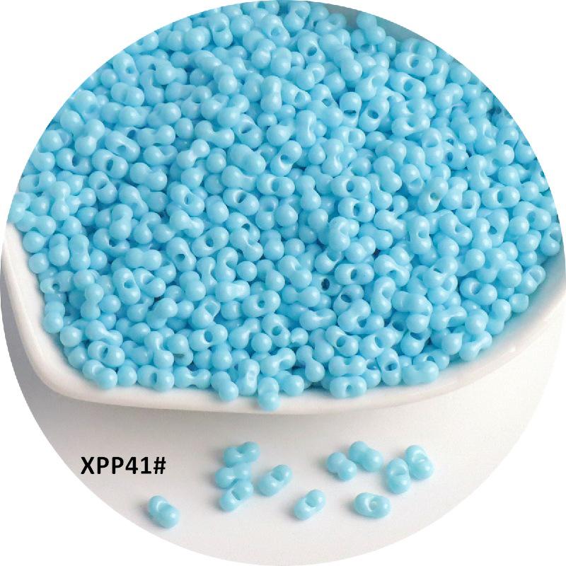 2x4mm Solid Color Glass Peanut Beads for DIY Jewelry & Hair Accessories