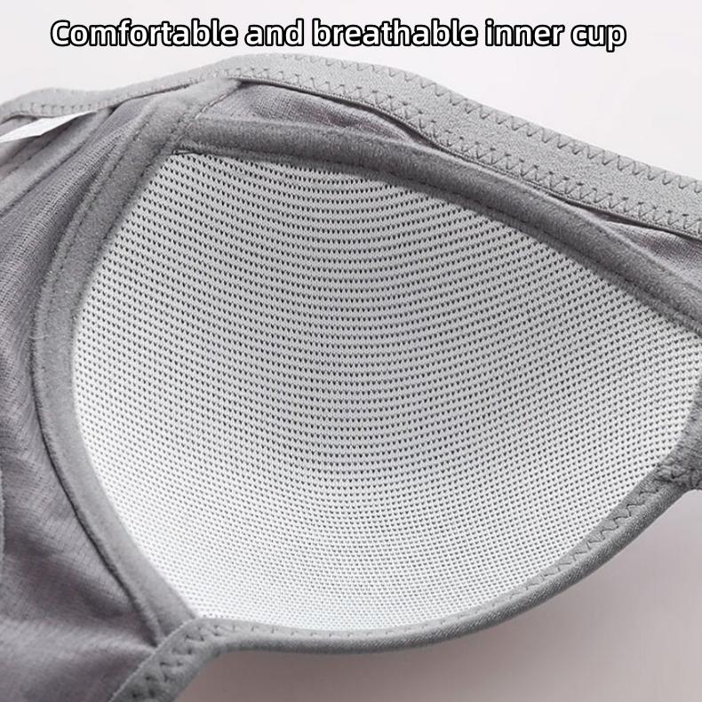 Women's Front Buckle Bra Without Steel Ring Thin Underwear Push Up Bra A/B Cup