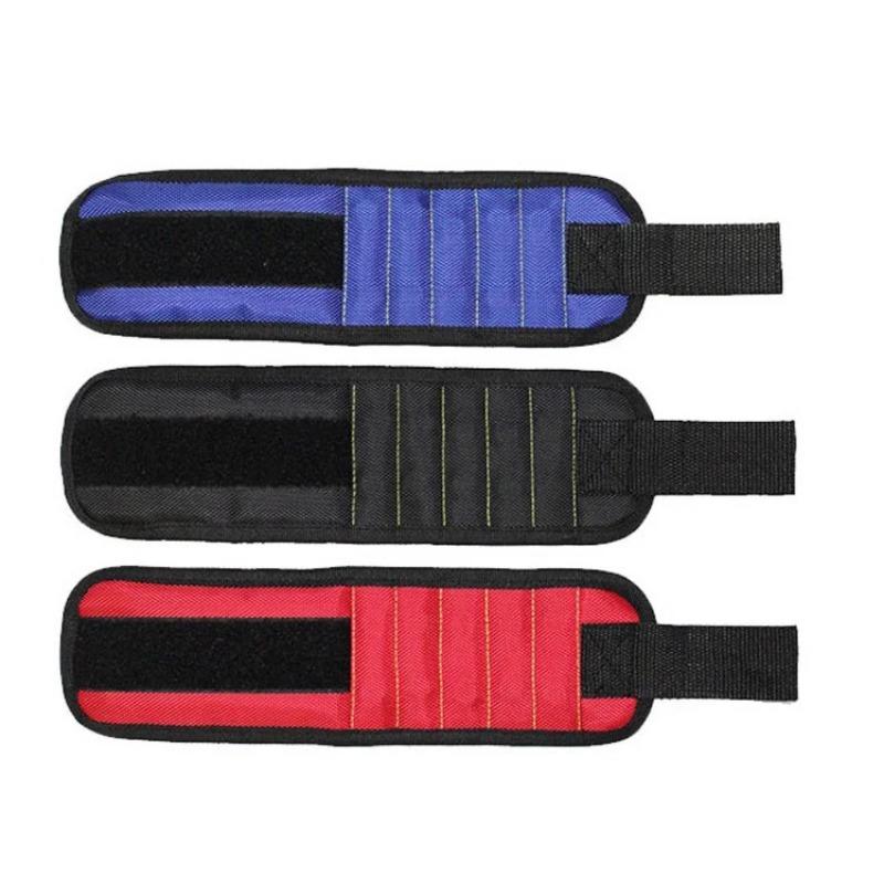 Magnetic Wristband for Holding Screws,Nails,Drilling Bits,Wrist Tool Holder Belts with Strong Magnets,five Rows of Ten Magnets