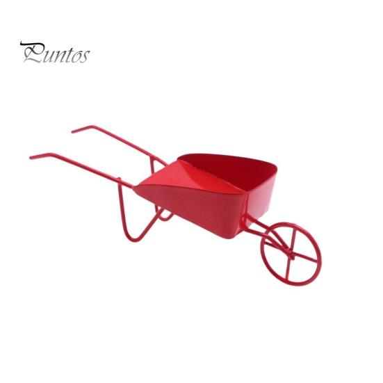 Mini-Vintage-Eisenwagen, Puppenhaus-Ornamente, realistische Mini-Kompakt-Mikrohof-Szene, Einzelradwagen, mikroskopische Landschaftsfotografie-Requisiten