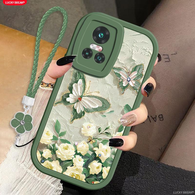 RealmeGTNeo3 Mobile Phone Case New Butterfly Rose All-inclusive Summer Internet Celebrity Silicone Anti-drop Soft Case