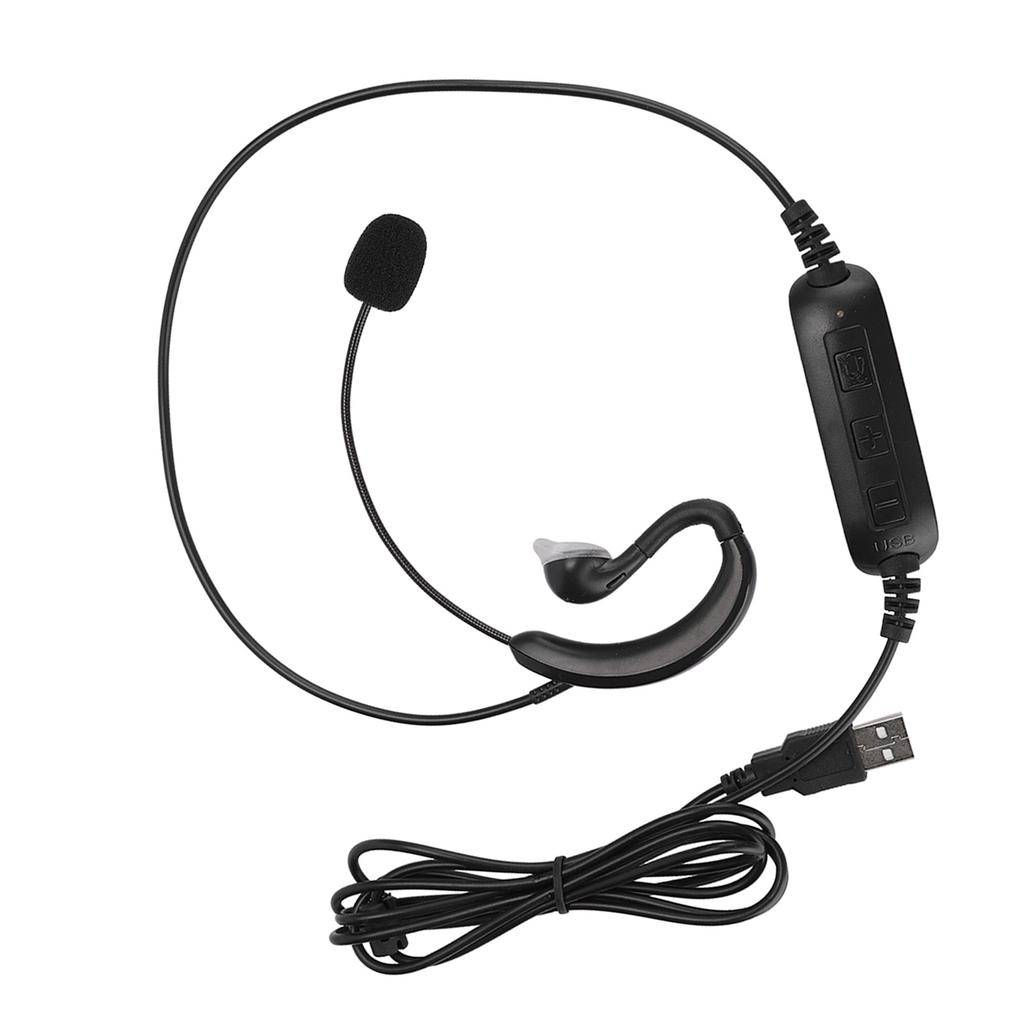 Ear Hook Headset USB Headphone Computer Notebook Accessory for Skype QQ MSN