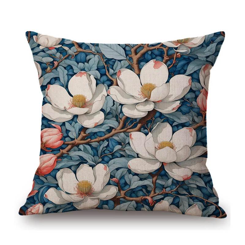 Pink Strawberry Rose Ivy Orchid Compton Classic William Morris Style Home Decorative Sofa Throw Pillow Case Cushion Cover Case