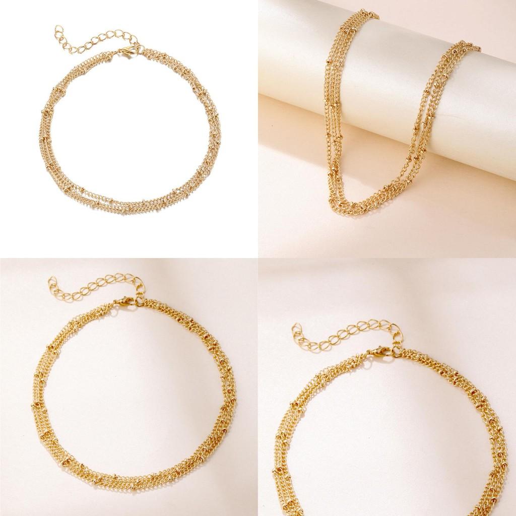 Stylish Multi-layer Chain Necklace With Geometric Design For Women In Elegant Alloy Fashion