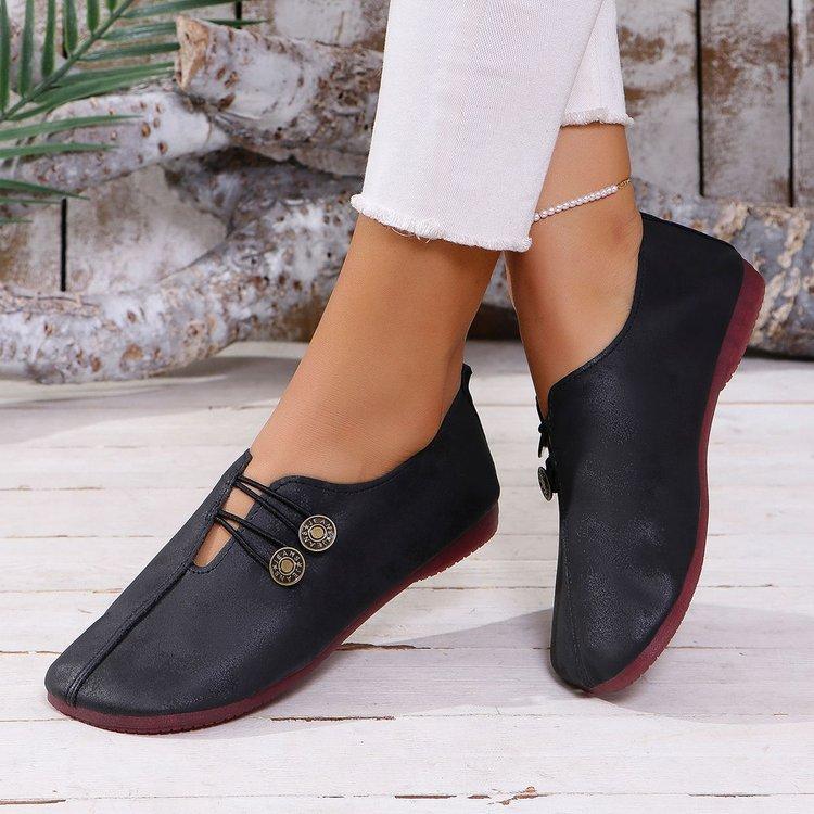 Large Size Spring and Autumn New Comfortable One-pedal Flat Shoes Casual Lazy Shoes Women