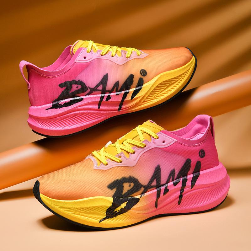 New Youth Running Shoes Men's and Women's Platform Carbon Board Casual Running Shoes Lightweight Sports Shoes One Piece 2025