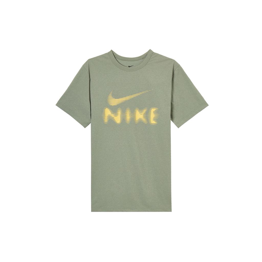 Nike Hyverse Dri-Fit Bequem Stilvoll Figurbetont Vielseitig Kurzarm Schnelltrocknend T-Shirt Herren Oberteile Hell-Armeegrün HQ7988320