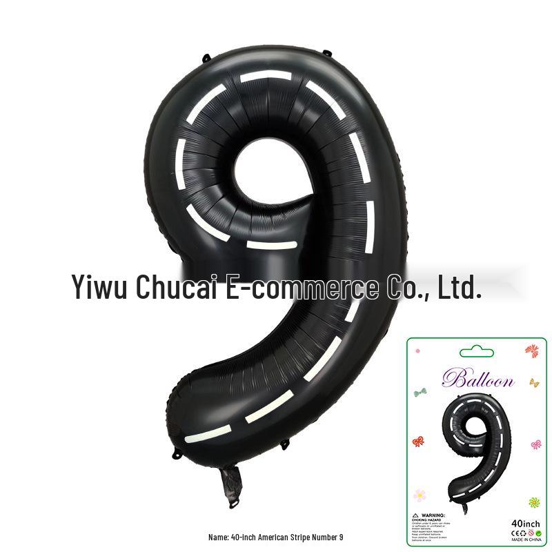 Décoration Bandeau Rayé à Carreaux Vache Dégradé 40" - Grand Chiffre pour Scène de Fête d'Anniversaire de Bébé