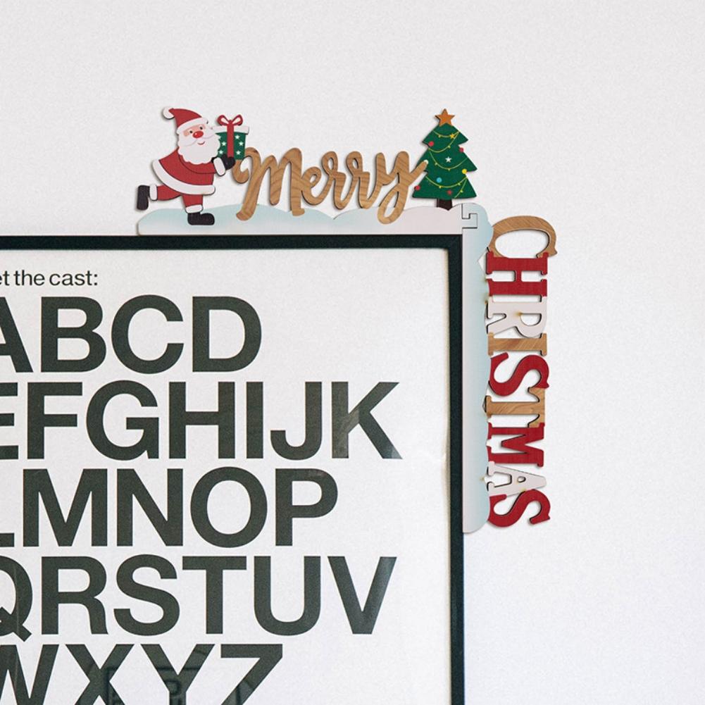 Christmas Door Frame Ornament 8 x 5 Inches Christmas Decorations For Living Room Reading Room Classroom Kitchen Restroom