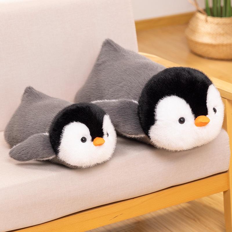 Cute Soft Lying Penguin Doll Rag Doll Aquarium Little Penguin Doll Children Accompany Soothing Rag Doll