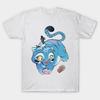 Men Black Print T-shirt Cute Demon Hunter Tiger Shirts Derpy The Tiger And Bird M4739 No-Cut Transfer Paper Print Cotton Tshirt