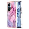 YB IMD Series-16 Style E TPU Case for Oppo Reno10 5G (Global) Electroplating 2.0mm Marble Pattern IMD Phone Cover