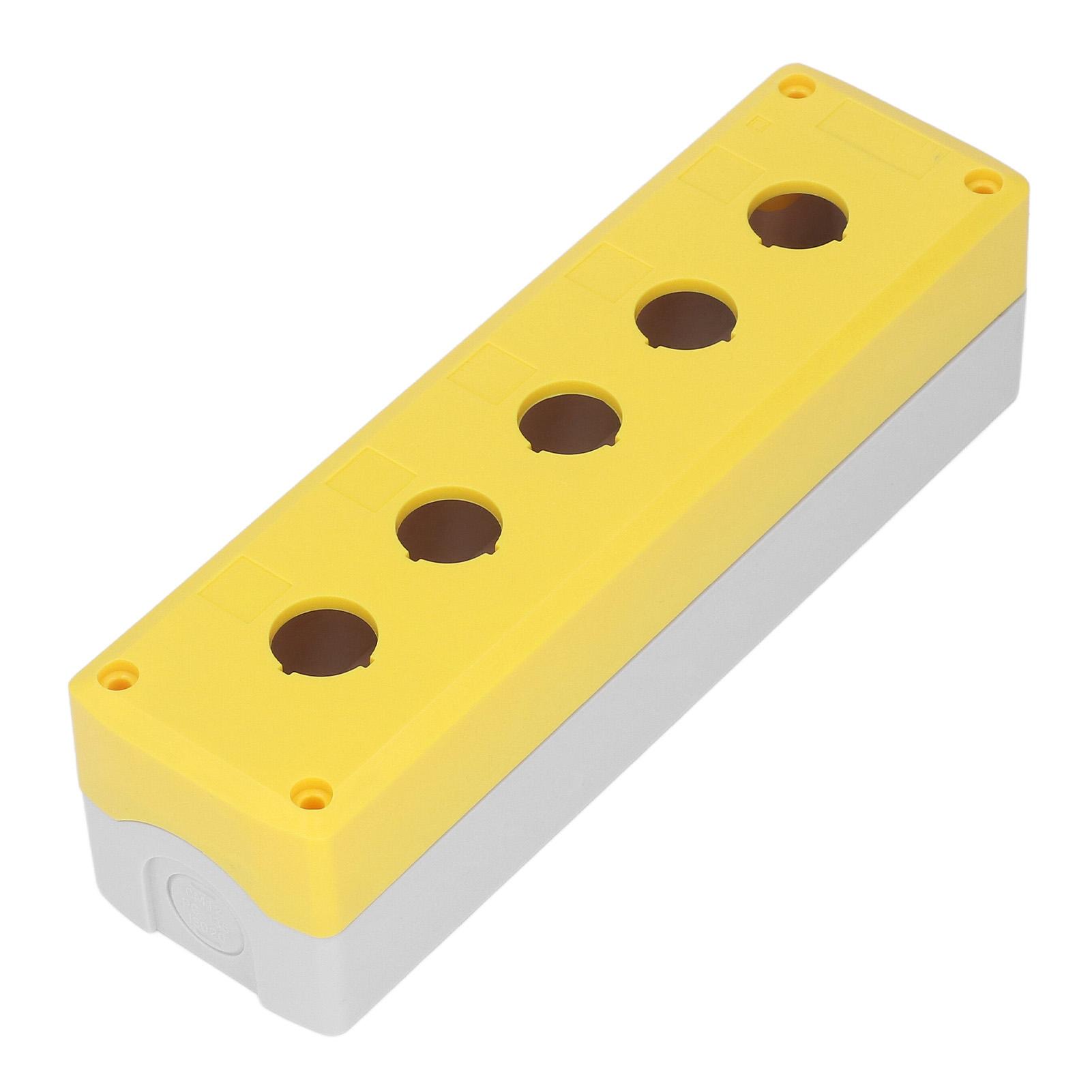 

Push Button Box Control Station Case Switch Shell Waterproof Casing 5 Holes for Equipment