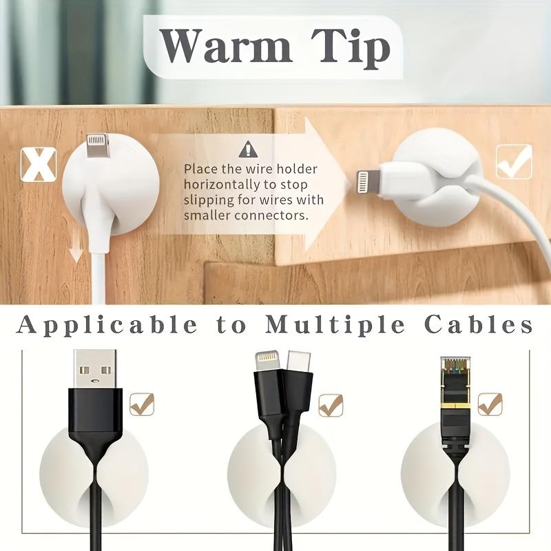 Cable Clips Cable Organizer Desktop Wire Storage Charger Cord Holder for Car USB Charging Tablet Wire, Utility Hooks