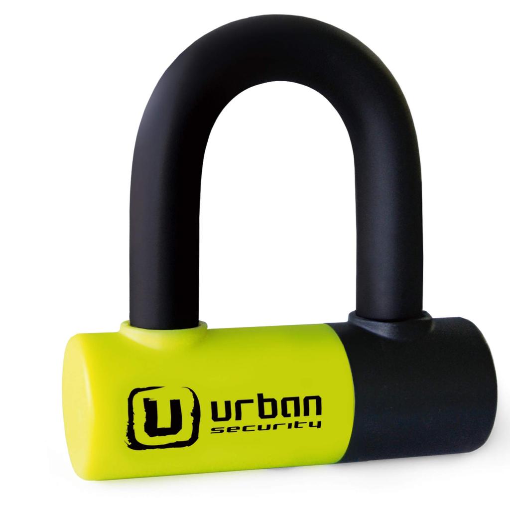 URBAN UR59120 Mini U Padlock with Chain 120cm Bicycle Disc Dual High Security Double Closure Anti-Theft Loop, Motorcycle, Scooter, Padlock, Function,