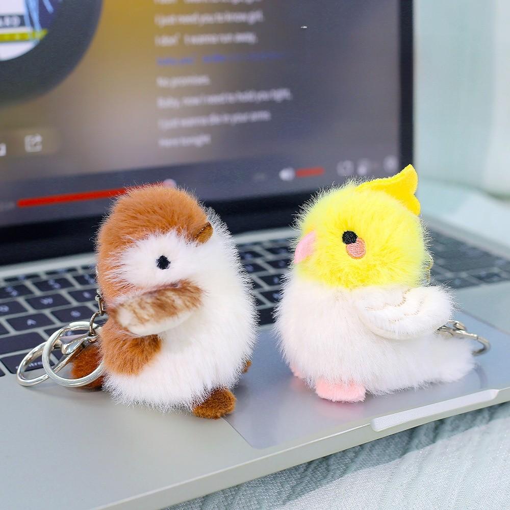 Portachiavi Peluche Uccello con Morbida Fibra di Poliestere per Regali e Decorazione Borsa