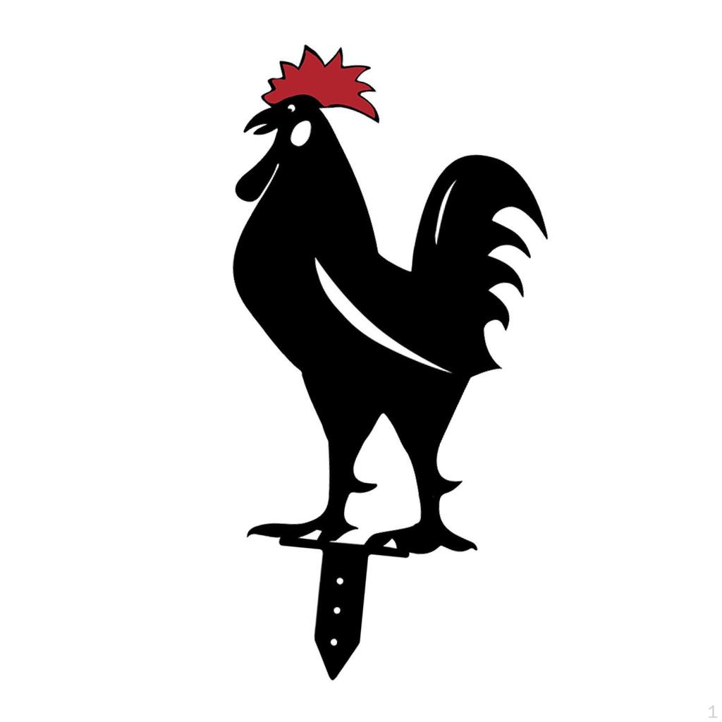 Chicken Silhouette Stakes for Yard Outdoor Garden Statue Decoration, Shadow