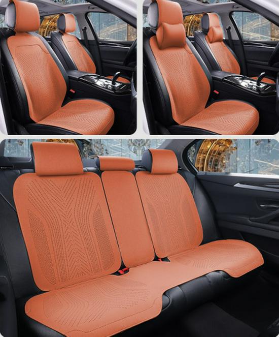 Universal Semi-Surround Suede Car Seat Cushion - All Seasons, Summer Cool, Small Waist Design 2025