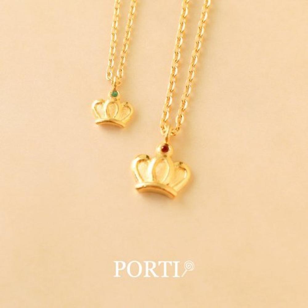 Porti 24k Birthstone Royal Crown Necklace 1.875g