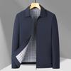 Popular Men's Spring Lapel Jacket for Middle-Aged & Elderly - Casual Dad's Coat for Civil Servants