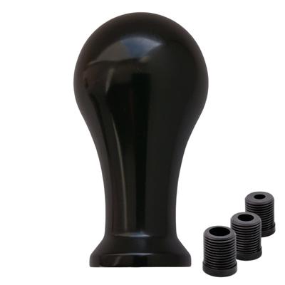 Tonra Universeller Kugel-Schaltknauf Runder Laufadapter M8 M10 M12 44x80mm 140g Aluminium MT AT Auto Custom Schwarz Schwarz