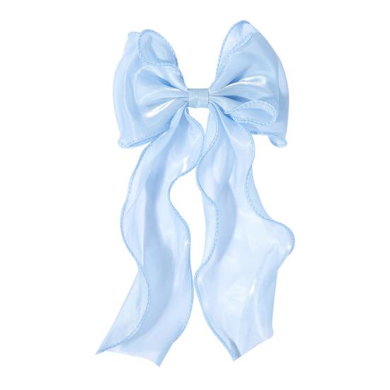 Women Hairpin Cartoon Bowknot Long Ribbon Decor Back Head Hair Clip Hair Styling Tool Hair Accessory