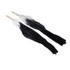 1 Pair Long Dance Fan Soft Beautiful Classical Dancing Fan for Belly Dance Performance Learning 1.5m Gray and Black