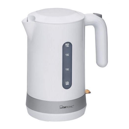 Bouilloire électronique sans fil Clatronic WK 3452 blanche - Capacité 1,8L - 2200W - Protection anti-évaporation