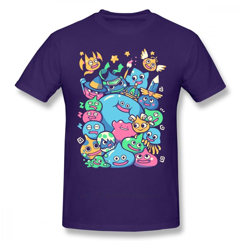 Dragon Quest T Shirt Slime Party TShirt Funny Beach Tee Shirt 100 Cotton Printed Unisex Short Sleeves Oversize Tshirt